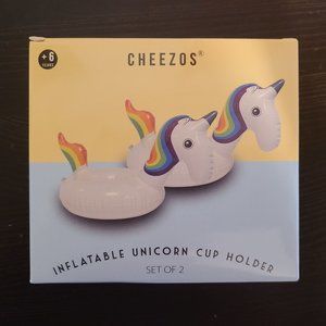 Cheezos Inflatable Unicorn Cup Holder - Set of 2